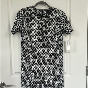 G by Giuliana Black and White Sheath Mini Dress